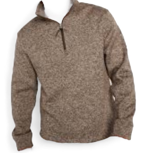Old Navy Men's Cabincore Tan Zip-Up Sweater Y2K Size L Athleisure Fall - Picture 1 of 12